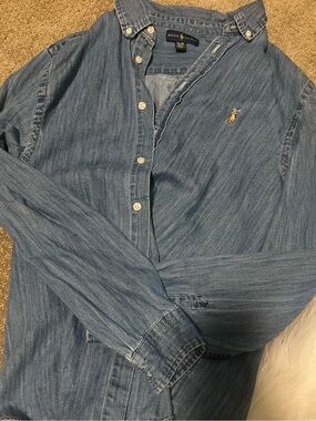 Ralph Lauren Light Blue Denim Button-Down Shirt